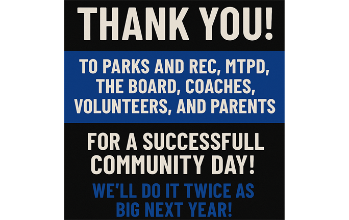 Thank you for a great Community Day!!!!
