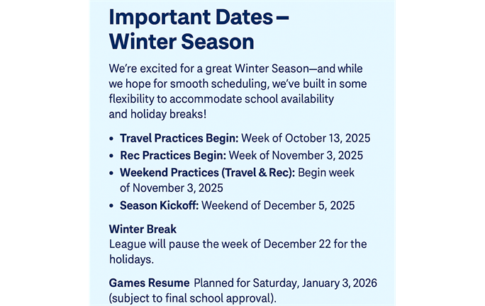 Important Dates
